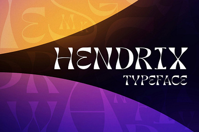 Hendrix Display Typeface 1970s art nouveau branding classy creative design display elegant experimental font graphic design hippie hipster illustration logo retro trippy typeface unique vintage