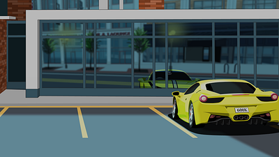 2D Animation - Front Parking Lot 2d animation animation design graphic design illustration motion graphics