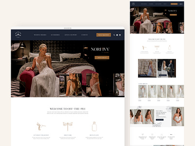 Off-The-Peg by Dotty | Homepage bridal bride clothing design dotty bridal e commerce ecommerce homepage ui ux website wedding wedding dress
