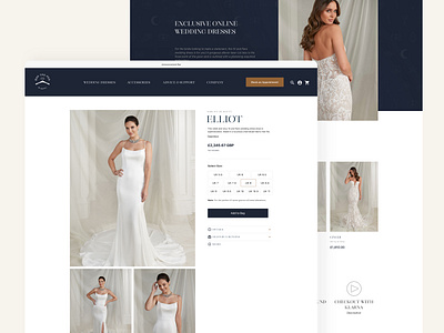 Off-The-Peg by Dotty | Buy Page bridal buy page clothing design dotty bridal e commerce ecommerce off the peg shopify ui ux website wedding wedding dress