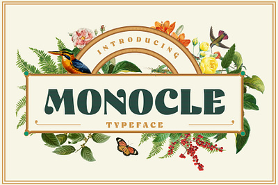 Monocle - Vintage Typeface 1930s 1940s bold branding classic design display elegant fancy fat font graphic design illustration logo poster retro thick typeface vector vintage