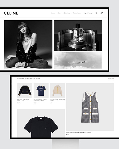 Re-design | Celine celine fashion figma landing page design ui ui design uiux ux visual design