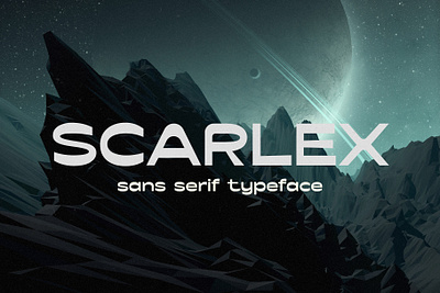 Scarlex - Retro Space Typeface branding creative cyber design digital font game graphic design illustration logo movie nasa retro science space tech typeface vector vintage wide