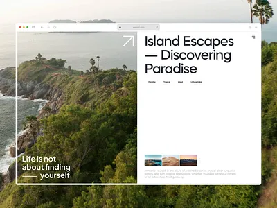 🌴 Travel Landing Page adventure airbnb booking flight island landing landing page minimal tourism travel travel agency travel service trip ui ui ux web webflow website