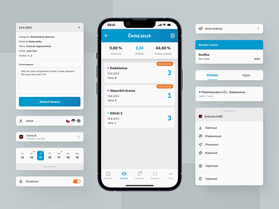 Concept - School internal system design graphic design mobile app ui ux