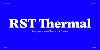 RST Thermal Font animation branding design graphic design illustration logo vector