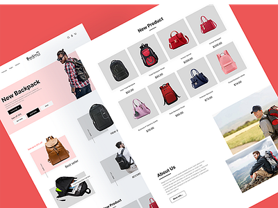 Backpacks landing page design backpack landing landing page landing page design landingpagedesign landingpge web design web page website website design