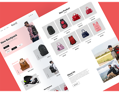 Backpacks landing page design backpack landing landing page landing page design landingpagedesign landingpge web design web page website website design