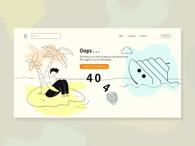404 page of the e-commerce store 404 design not found ui web design