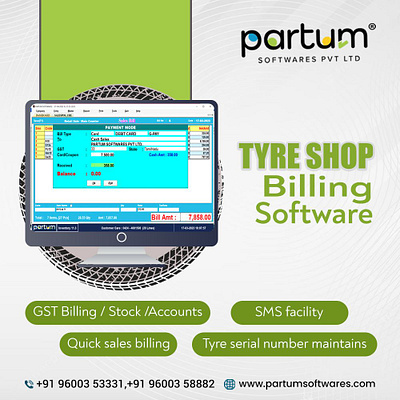 Tyre Shop Billing Software - Partum Software's bill software billing software billing software in erode branding erode software company graphic design gst bill gst billing software partum softwares software company software company erode software development tyre shop tyre shop billing software tyre shop software tyre shop software erode ui