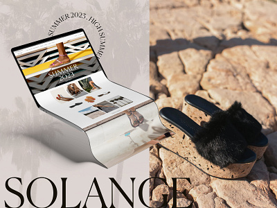 Solange Sandals - E-commerce Website buy clean ecommerce figma design flats footwear minimal online shopping photography sandals shop web