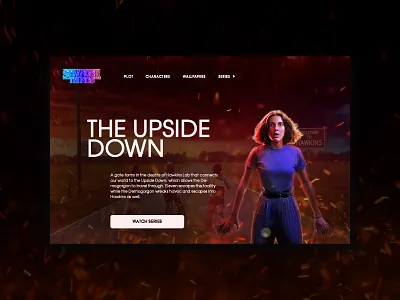 Stranger Things series Design Concept | Ad website main page design design concept main page series stranger things ui web design