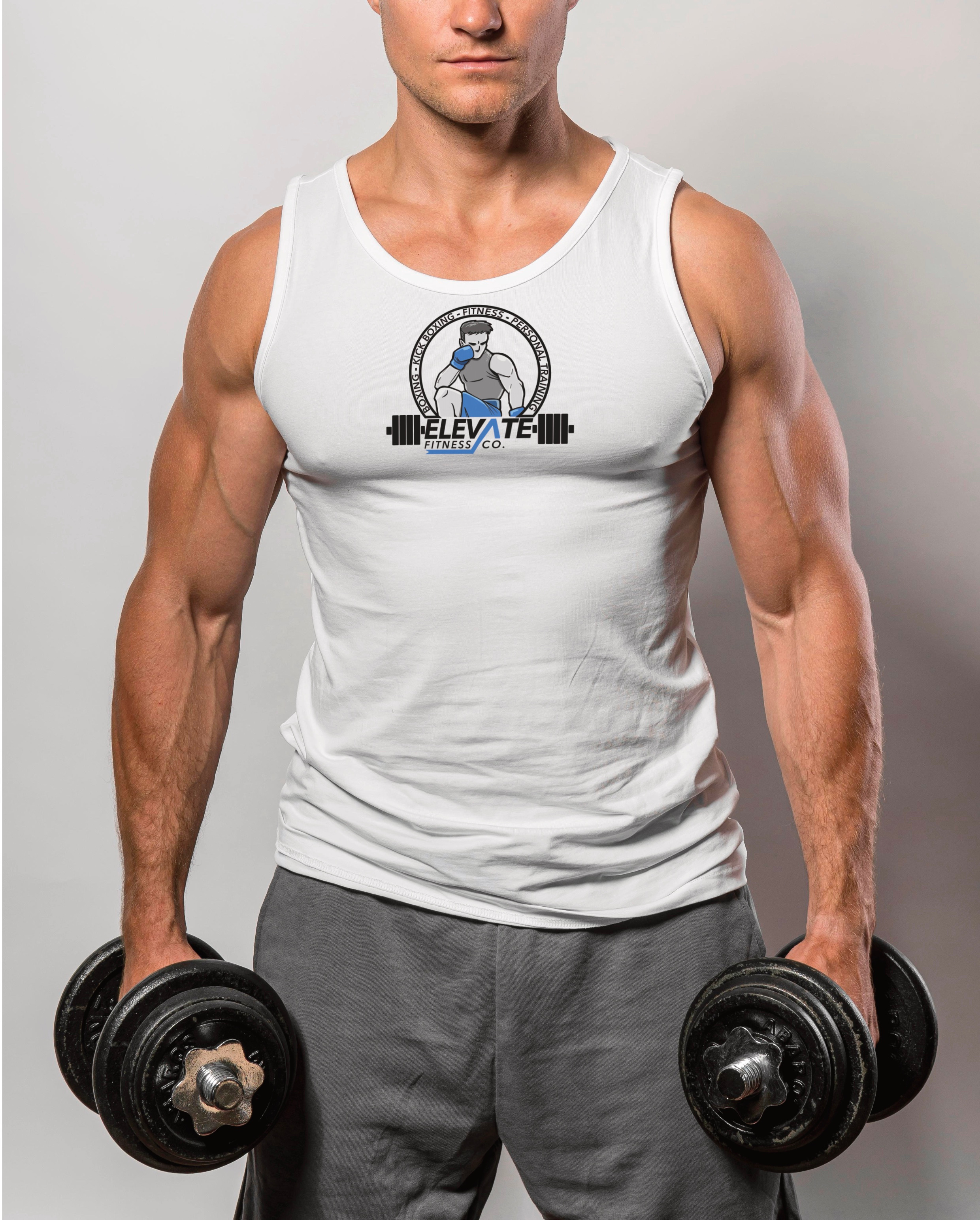 Elevate fitness boxing branding design elevate fitness graphic design gym hoody kick boxing logo personal training