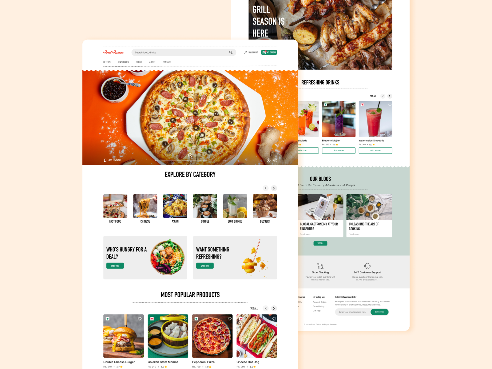 FoodFusion (Concept) by Sapana Karna on Dribbble