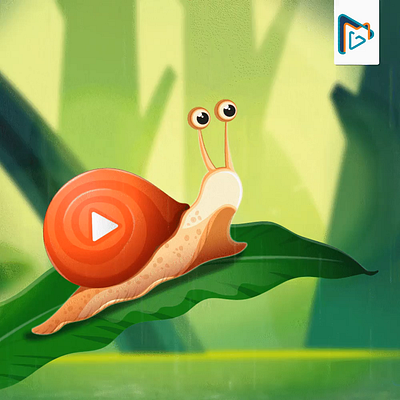 Snail on a Leaf - Motion Graphic Animation animation graphic design motion graphics