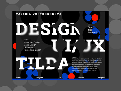 Personal web-site | Portfolio | Landing Page design cv design graphic design portfolio typography ui vector web design