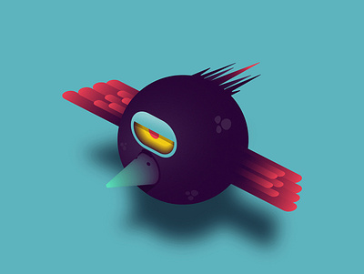 Saturn Zoo - Bird adobe adobeillustrator adobephotoshop characterdesign illustration illustrator isometric vector