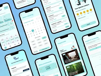 HappiMynd Mental Health Wellness Mobile Application branding design ui uiux ux