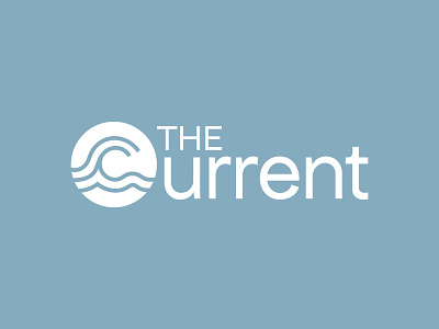 The Current Unused Logo Concept basic c church circle c current flow icon indy lake logo minimal ocean river the current type water wave waves worship worship team
