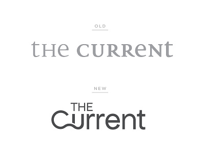 Logo Refresh for The Current church current curves flow flowy logo logo refresh new old old versus new refresh type typography water wave waves word mark worship team