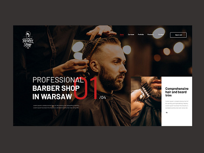 Barber shop design graphic design ui user experience user interface ux web design