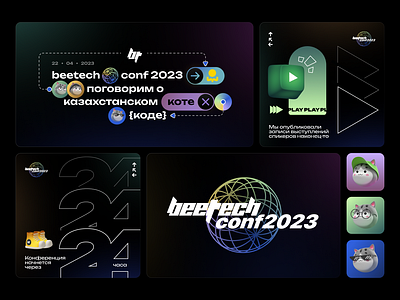 Beetech Conf 2023 visuals 3d graphic design ui