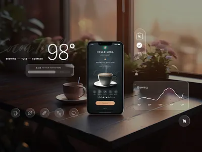 Coffee App app coffee design experience experience design interactive interface ios mobile product ui uiux user interface