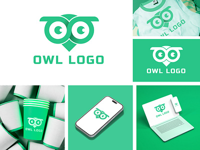 OWL LOGO DESIGN animal animals bird brand branding creative eye fly graphic design head hunt logo logo design night owl smart studio symbol vector