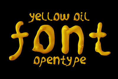 Oil Yellow Font app branding design graphic design illustration logo typography ui ux vector