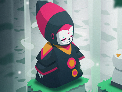 What's inside the forest ? adobe adobeillustrator adobephotoshop characterdesign illustration illustrator isometric vector