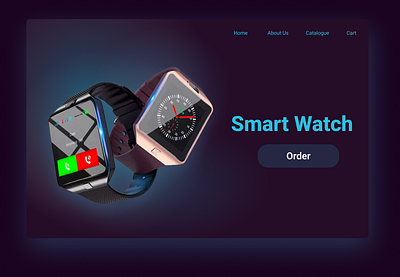 A smart watch website landing page design graphic design product designer ui uiux designer ux web developer