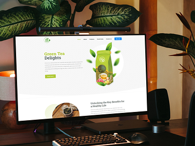 Green Tea Landing Page customization elementor green tea landing page modern design optimized tea ui ux wordpress