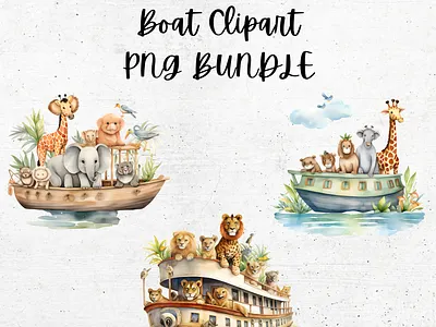 Watercolor Safari Animals PNG Bundle Clipart animals animation clipart design graphic design illustration png safari transparent background wild