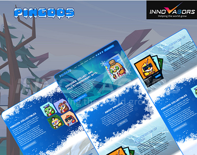 Pingoos NFT Website Design design graphic design landing page nft pingoos ui website design