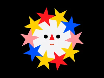 ★⭑ •ᴗ• ⭑★ face geometric geometricart illustration illustrator star vector