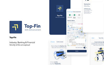 Top-Fin mobile banking app banking banking app finacial app graphic design ui uidesign