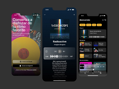 Music player app design mobile music player responsive ui ux web