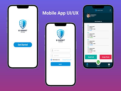 Mobile App Smart Guard UI/UX 3d animation app design branding design e com game aseets game development graphic design logo motion graphics smart app ui uiux ux vector