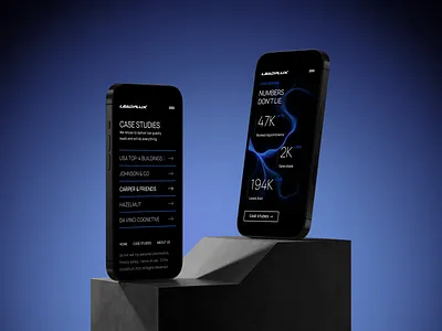 LeadFlux — Case Studies Mobile animation high end minimalism mobile design responsive design simple ui ux