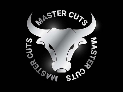 Master cuts logo - silver branding cow cut design graphic design illustration logo packaging silver vector