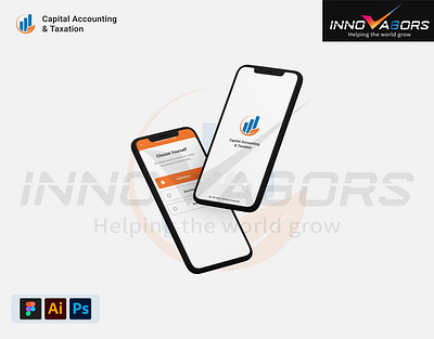 Capital Accounting & Taxation Mobile App app branding capital accounting cat design graphic design illustration landing page logo tax ui ux vector