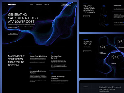 LeadFlux — Website Overview animation hero section high end interaction landing landing page lead generation overview summary ui ux web web design website design