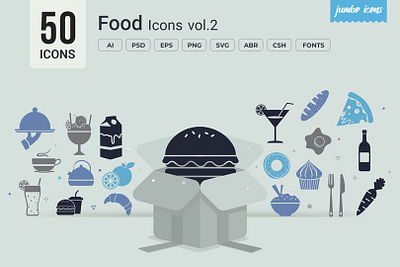Glyph Food Vector Icons design graphic design graphics illustration jumbo icon readytouse ui vector