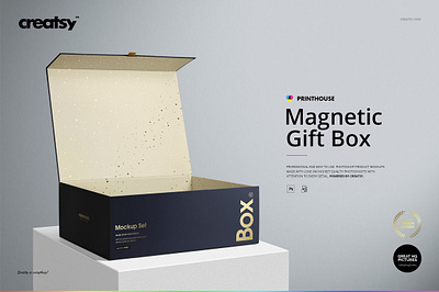 Magnetic Gift Box Mockup Set boxes