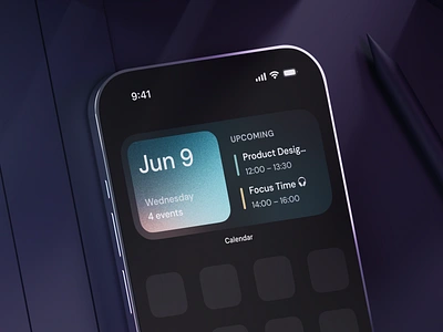 Calendar widget 3d app calendar date design events home ios iosapp iphone lockscreen mobile mobileapp schedule screen time ui ux widget