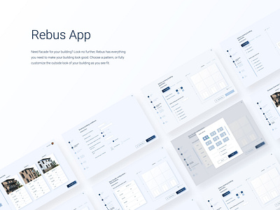Rebus (Customize your building) architecture building clean construction modern ui ux