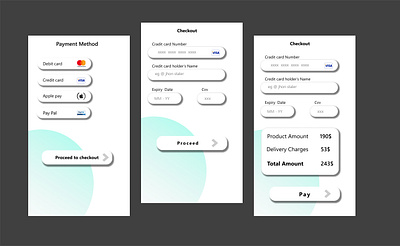 credit card checkout 100 day chellange app app ui daily ui design graphic design payment method ui ux