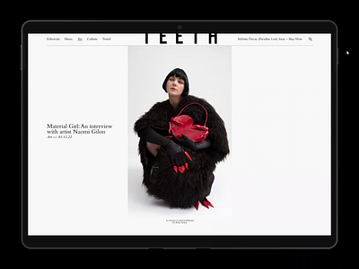 Teeth magazine redesign concept animation design digitalart graphic design layot magazine magazinelayot motion graphics swisstypography typeinspire typography ui uidesign ux visualdesign web design