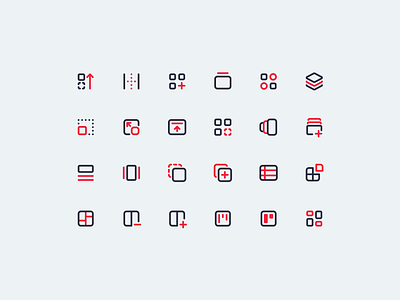 Layout Icons bicolor columns copy duotono gallery grid icon icons layers layout order rows