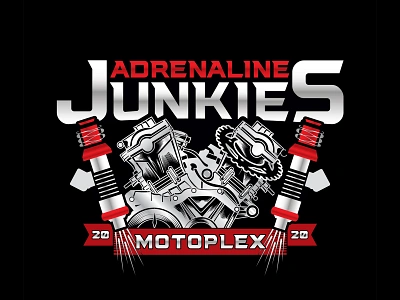 Adrenaline Junkies Motoplex bicycle bike bike logo brand designer branding engine engine logo graphic design graphic designer honda illustration illustration art illustration artis moto moto logo motobike motoplex motorcycle motorplex suzuki